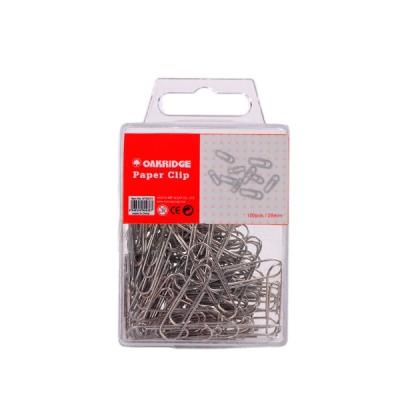 China For School And Office Stainless Steel Paper Clip 28mm Plastic Box Wholesale Money Around Stainless Steel Paper Clip for sale