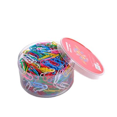 China For school and office round shape paper clip office wholesale high quality stationery set round shape plastic coated paper clip for sale