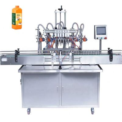 China Automatic Pneumatic Food Fruit Juice Soap Detergent 6 Heads Bottle Filling Machine Line for sale