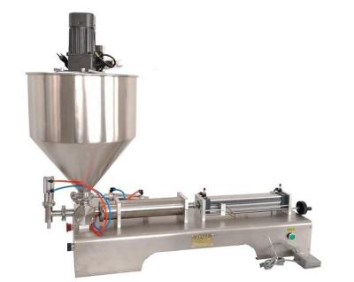 China Pneumatic Beverage Filling Machine / Filler For Paste / Cream With Mixer for sale