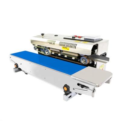 China SF150 Food Printing Continuous Strip Sealing Machine Coffee Bag Sealer for sale