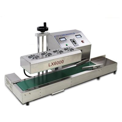 China LX6000 Beverage Electromagnetic Induction Automatic Continuous Aluminum Bottle Sealing Machine for sale