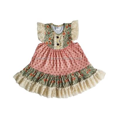 China 2019 Vintage Mustard Pie Remake Girl Dresses Baby Summer Wholesale Dress for sale