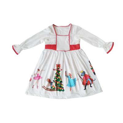 China Yiwu formal Rose is 2019 winter style Christmas nutcracker boutique children dress best quality girls cotton dress for sale