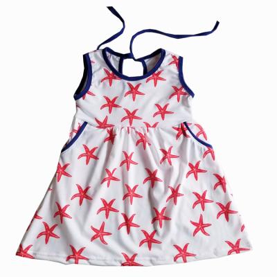 China 2020 Fashion Starfish Baby Girl Casual Boutique Clothes Wholesale Dress Design Girl Dress for sale