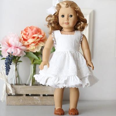 China 2020 White Cute Boutique Lace Doll Dress 18 Inch Baby - Doll Clothes for sale