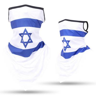 China Bandana Sports Style Israel Flag Printing Triangular Bandana Veil Scarf for sale