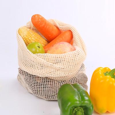 China Natural Material Food Food Packaging Storage Cotton Mesh Bags for sale