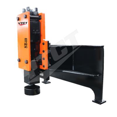 China Stacking Barrier Hydraulic Post Driver Barrier For Excavator Skid Steer for sale