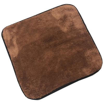 China Hotel Kitchen Car Cleaning Microfiber Towel Home Car Double Sided Brown Wash Soft Lint Free Coconut Car Wash Towel Ultrasonic Abrading Drying Towel for sale