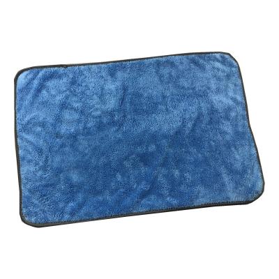 China 40*60 380GMS Hotel Kitchen Car Cleaning Microfiber Car Towel Coconut Soft Lint Free Wash Towel Light Blue Ultrasonic Deburring Drying Towel for sale