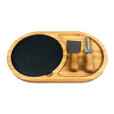 China Factory Direct Selling Viable Wholesale Kitchen Tableware Cheese Cutter Tool Bamboo Wooden Cheese Board for sale