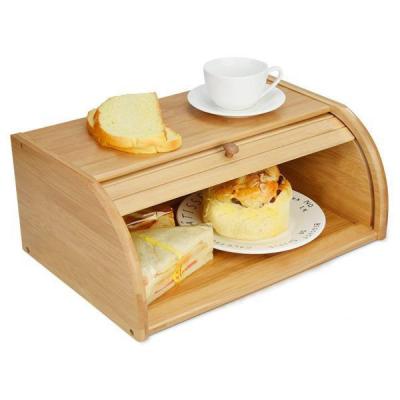 China Modern Hot Selling Bamboo Bread Box Basket Kitchen Countertop Organizer Wooden Storage Box Bread Storage for sale