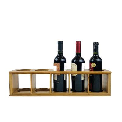 China 2021 Sustainable Luxury Wooden Countertop Wine Bottle Holders Wine Racks For Drinks Display for sale