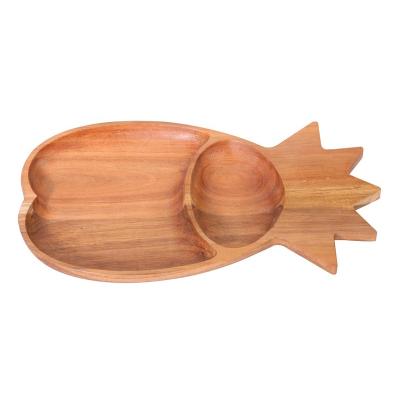 China Wooden Serving Tray Dish Dinner Plates Viable Hot Sale Bamboo Dish Decoration Set For Table Fruit for sale