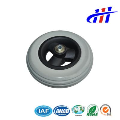 China Flat Free PU Polyurethane Wheels Competitive Price Widely Used For Wheelchair Front Wheel for sale