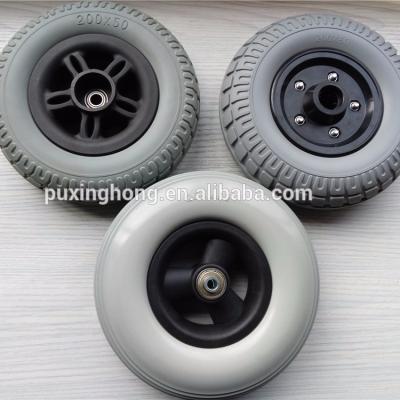 China Wheelchair China Supplier For PU Foam Filled Wheel Flat Free Solid Tire for sale