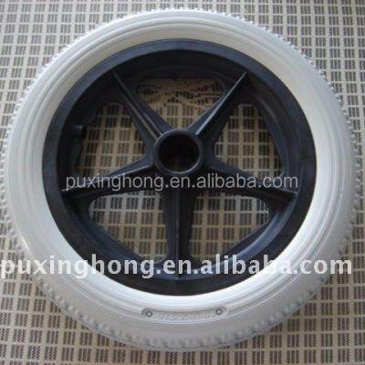 China Baby Stroller Wheel Small For Manual Wheelchair Polyurethane Foam Filled Wheel for sale