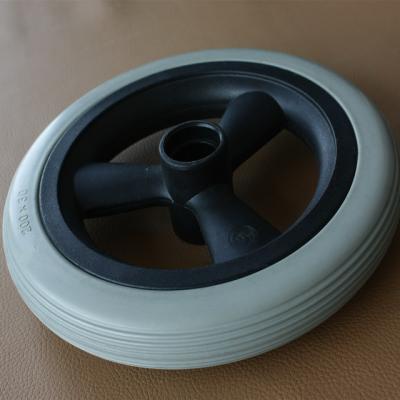 China Baby Stroller PU Maid Polyurethane Wheel Baby Stroller Buggy Wheel/Wheelbarrow/Cart PU Wear Resistant Foam Wheel for sale