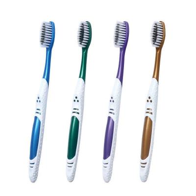 China Household Disposable Adult Bamboo Charcoal Bacteriostatic Soft Bristle Independently Packed Toothbrush for sale