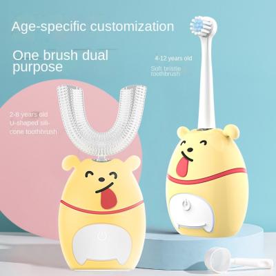 China New Product Battery Operated Ultrasonic Port Automatic Children's Toothbrush Automatic Children's Toothbrush Baby Toothbrush for sale