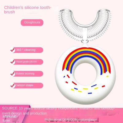 China UType Other Children's Toothbrush Manual Infants Cute Baby Sweeping Edible Silicon Oral Cleaning Toothbrush for sale