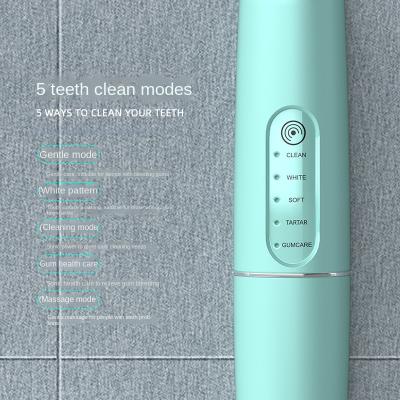 China Battery Operated Ultrasonic Automatic Teeth Electric Toothbrush Cleaner Tooth Whitening Device Teeth Punching Water Toothpick for sale