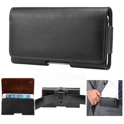 China wholesale Anti-fall For Apple iPhone 13 Universal Genuine Leather Bag Belt Clip Waist Horizontal Bag For iPhone 13 12 11 pro XS XR Max for sale