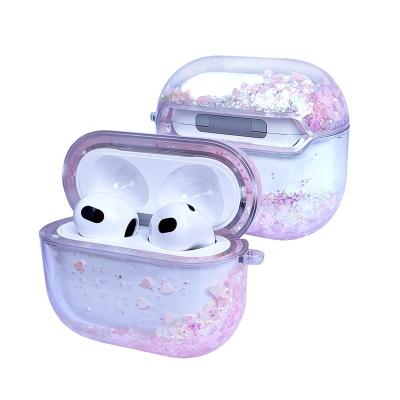 China Liquid Glitter Star Quicksand For Airpods Case Cute Quicksand For Airpods Case For Apple Newest Airpods 3 Pro 2 1 Generation Case Japan Korea Hot Popular for sale