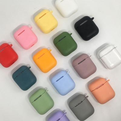 China For Soft Protective TPU Earphone Case For AirPods 1/2 Cover Air Pod Earphone Filling Custom Case, 15 Colors for sale