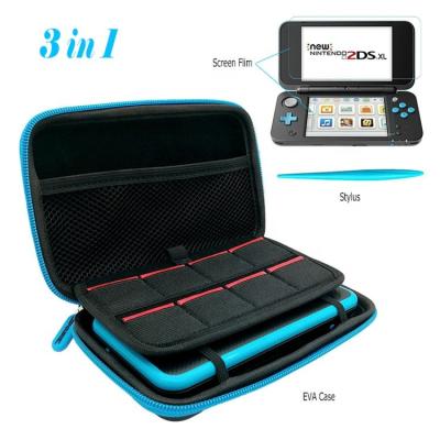 China For Nintend New 2DS LL/XL Carry Case For Nintend New 2DS LL/XL EVA Storage Case with 2 Screen Protectors and 1 Stylus 8 Game Cards Storage Travel Bag for sale