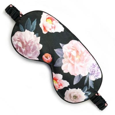 China Anti-wrinkle Travel High Quality Design Blindfold Pattern Printed Eye Sleep Mask With Elastic Band for sale