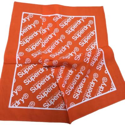 China Multifunctional Custom Printing 100% Cotton Square Bandanas for sale