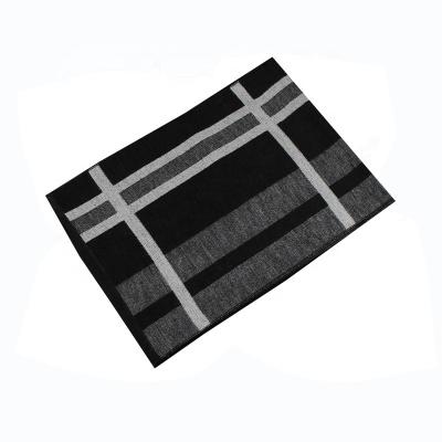 China New Design Winter Silk Plaid Knitted Fashionable Men's Scarf for sale