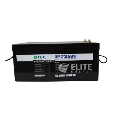 China Rechargeable 12V 300Ah 3840Wh RV LiFePO4 Battery Solar Power Supply for sale