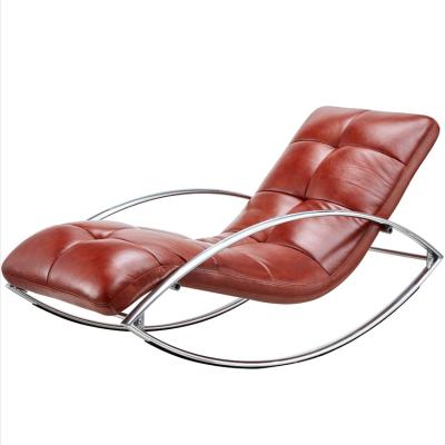 China Home Design Comfortable Luxury Armchair Indoor Chaise Lounge Leisure Reclining Leather Chairs for sale