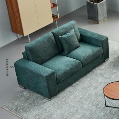 China New Customized Hot Selling Green Fabric Living Room Office Reception Guest Reclining Sofa for sale