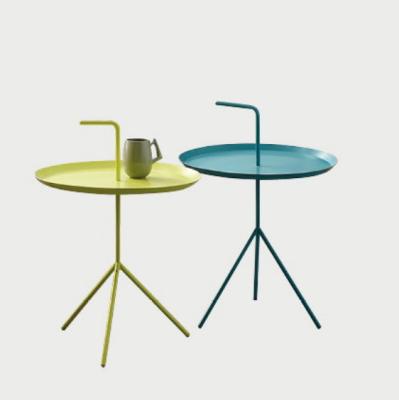 China Nordic modern style designer painting stainless steel side table furniture outdoor coffee table for sale