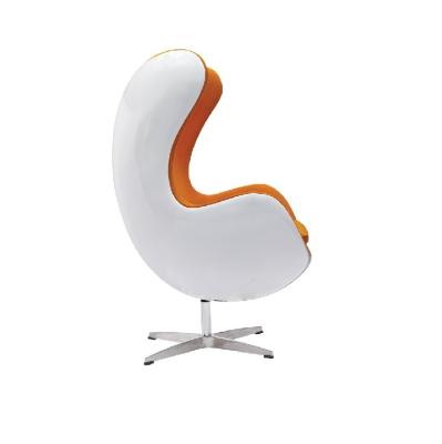 China Egg White Fiberglass Mid Century Swivel Scandinavian Lounge Chairs For Living Room for sale