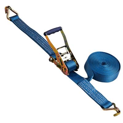 China Heavy Duty Cargo Control 2 Inch 5000Kgs Ratchet Buckle 50mm Polyester 5t Stainless Ratchet Tie Down Straps for sale