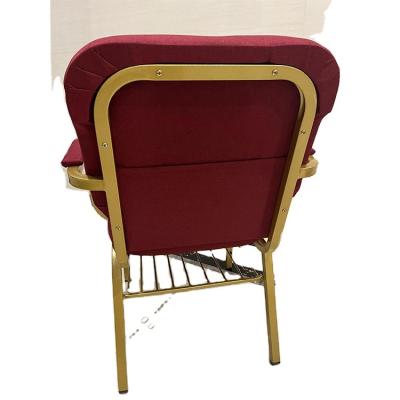 China Traditional Factory Cheap Stacking Church Chairs Comfortable Durable High Quality Metal Church Chairs for sale