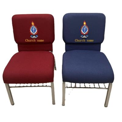 China Traditional Cheap Price Wholesale Stackable Interlocking Padded Church Chairs for sale