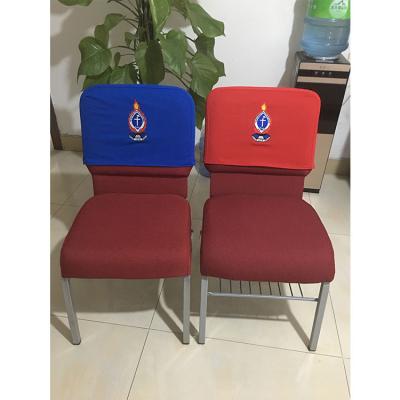 China Good Price Traditional Wholesale Stacking Logo Metal Used Auditorium Chair For Church for sale