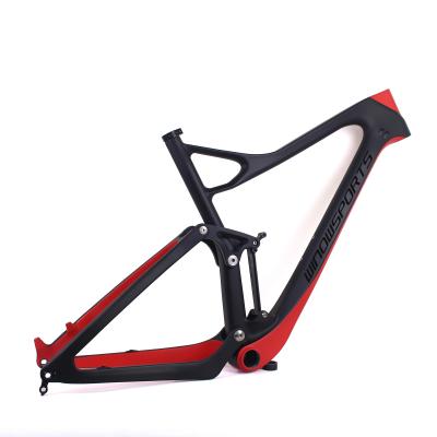 China New Full Suspension 29er Mountain Bikes UD Carbon Frame 142*12 29er Frame Chinese MTB Full Suspension mtb bike for sale