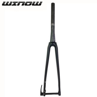 China Road Bikes Winowsports 2022 Carbon Through Axle Road Fork UD Black Carbon Fork Road Bike 700c Offset 45mm Carbon Racing Bicycle Fork for sale