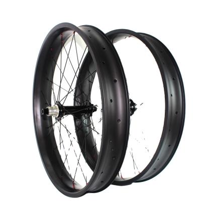 China Mountain bikes Winowsports factory best fat carbon wheel 26er snow bike 100mm clincher fat bike sale wide wheels for sale