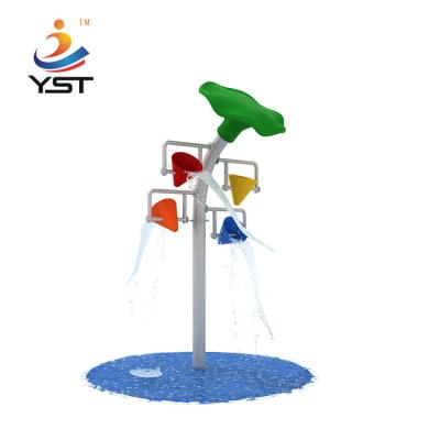 China Anti Aging Children'S Water Play Equipment Single Column Lotus Leaf Flip Bucket for sale