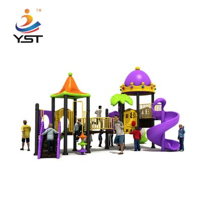 China Preschool Galvanized Steel Kids Playground Slide PVC Coated for sale