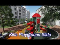 Galvanized Steel Pipes Outdoor Plastic Slide 304 Stainless For Kids