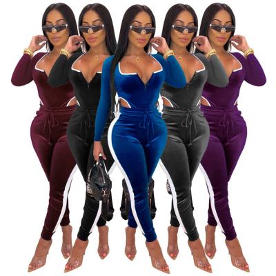 China Breathable Athleisure Jumpsuit Women Hollow Cut Out Custom Logo Women's Yoga Jumpsuit Bodycon Romper Jumpsuit for sale